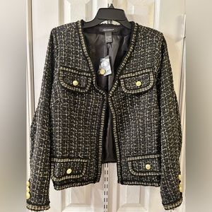 Ashley Stewart - Black and Gold Dress Jacket.